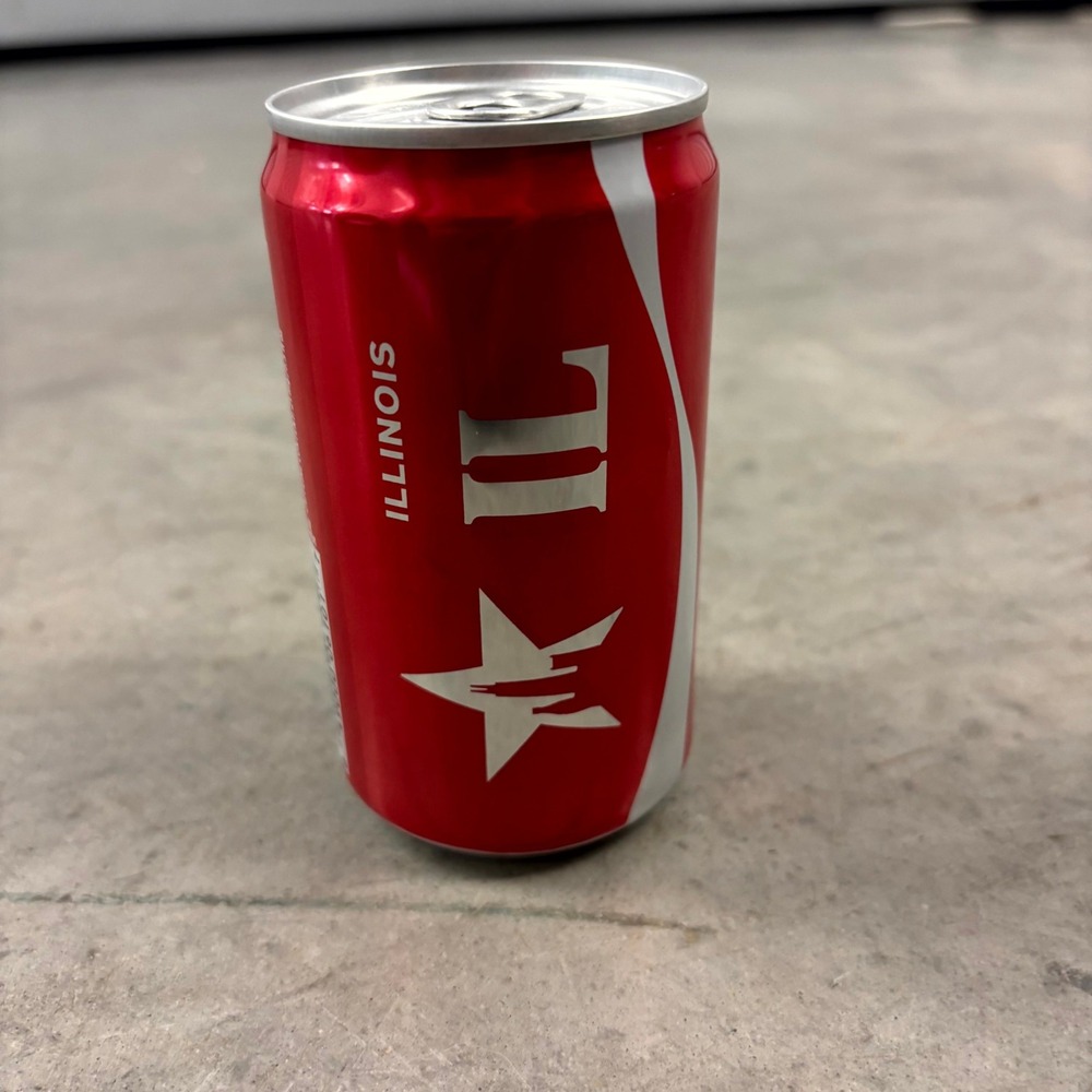2025 Coca-Cola Original Taste Illinois IL Mini Can 7.5 oz Empty Collectible USA